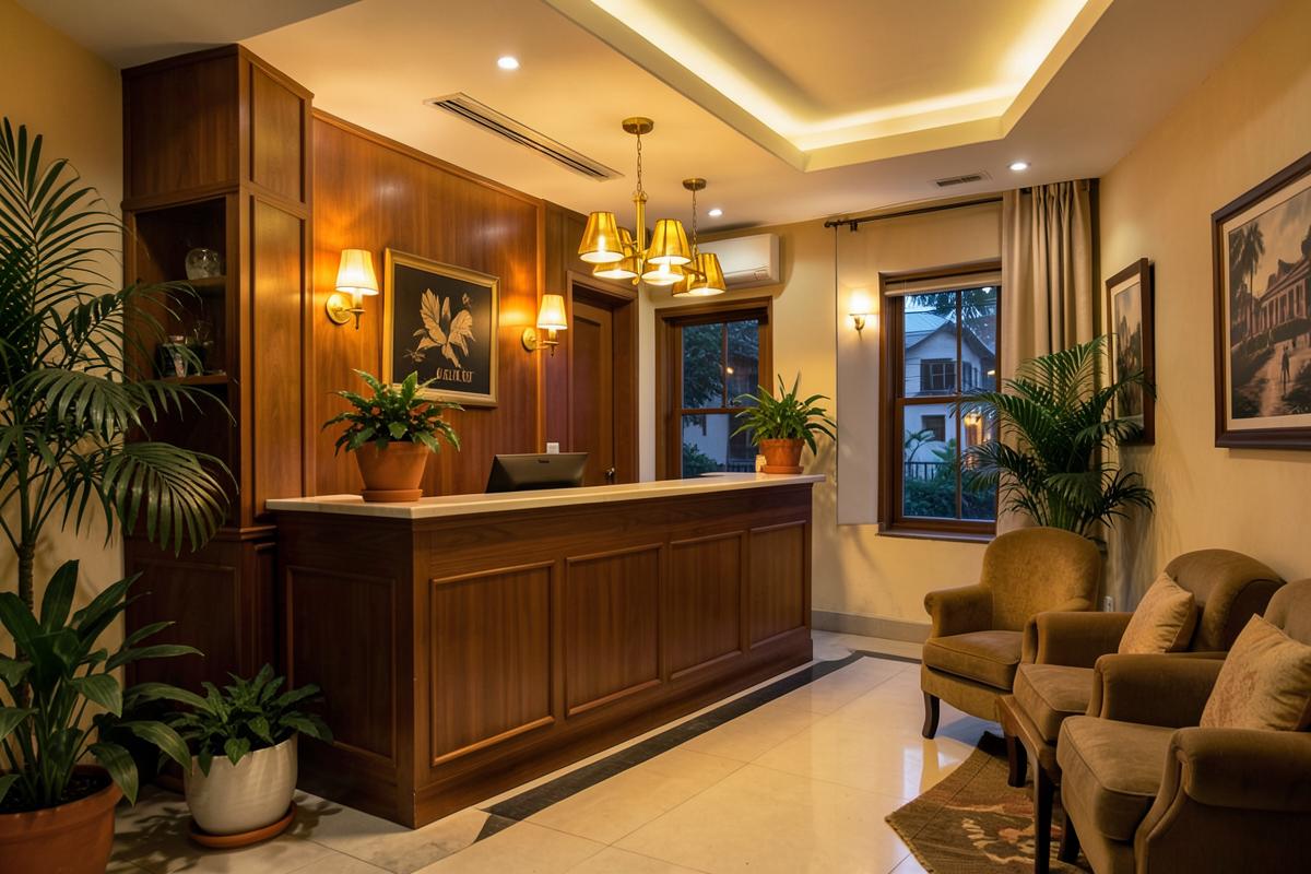 Warm and welcoming reception lobby